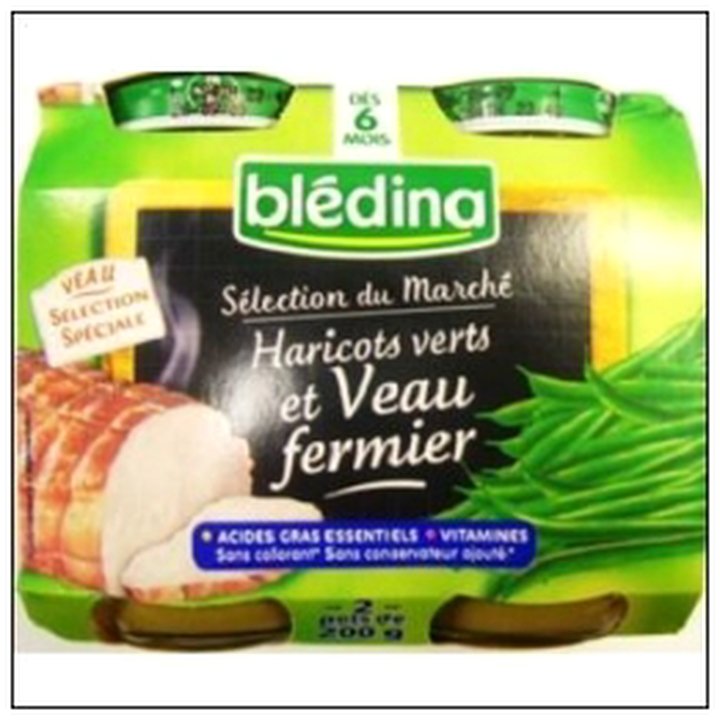 CAT-03073 L.2 HARICOT VERT/VEAU 200 G BLEDINA DES 6MOIS - Image 1