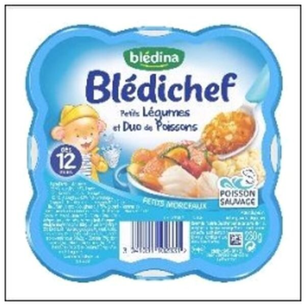 BLEDICHEF PETITS LEGUMMES & DUO POISSON 230G 12MOIS