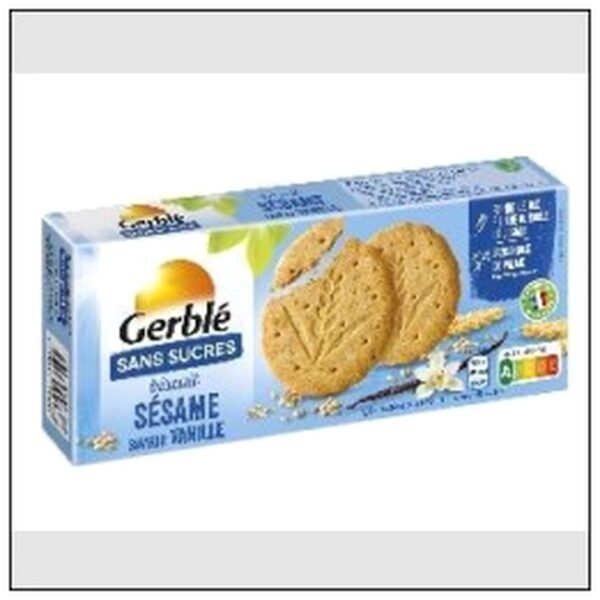 BISCUITS SESAME VANILLE SANS SUCRE 132G GERBLE
