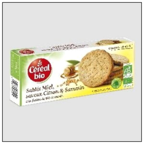 SABLES MIEL ET CITRON SARRAZIN 132G CEREAL BIO