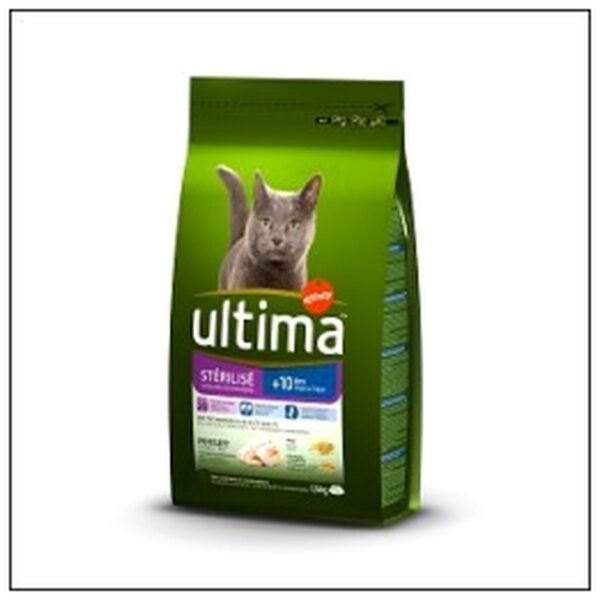 SAC.1,5KG CROQUETTES CHAT STERILISE +10ANS ULTIMA