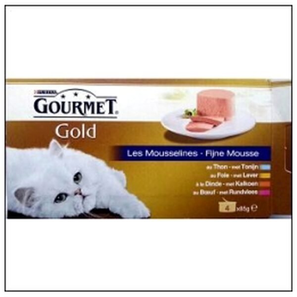 L.4 GOURMET GOLD MOUSSE ASST.85G POUR CHAT