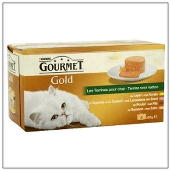 CAT-03233 L.4 GOURMET GOLD LAPIN ROGNON/AGNEAU/SAUMON 85G - Image 1
