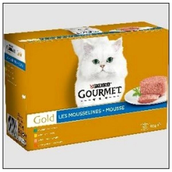 L.12 GOURMET GOLD MOUSSE ASSORTIS 85G