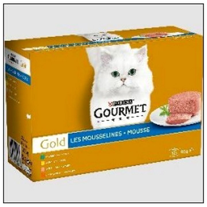 CAT-03242 L.12 GOURMET GOLD MOUSSE ASSORTIS 85G - Image 1