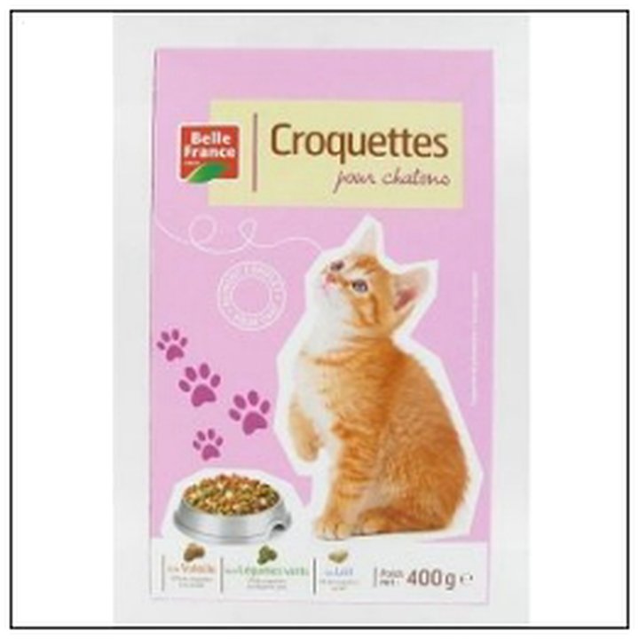 CAT-03245 CROQUETTES CHATON POULET CAROTTE 400G BELLE FRANCE - Image 1