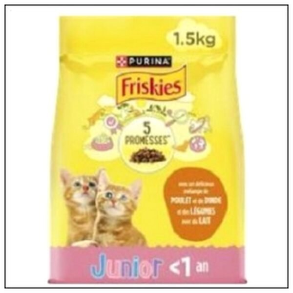 CROQ.CHAT JUNIOR 1KG5 POU LET/DINDE FRISKIES
