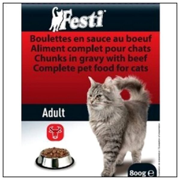 4/4 BOULETTE BOEUF POUR CHAT FESTI*
