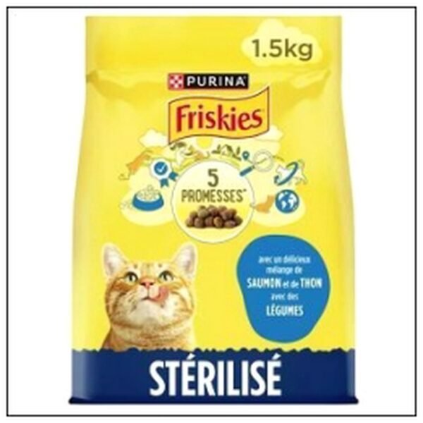 CROQ.CHAT STERILISE SAUMO N 1,5KG FRISKIES