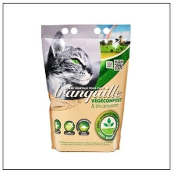 LITIERE TRANQUILLE 4 LIT. VEGECOMPOST & BICARBONATE