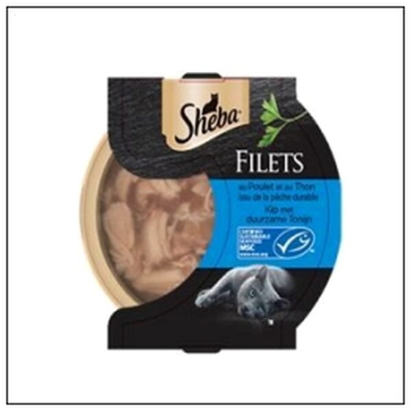 SHEBA DOME FILET POULET E T THON 60G CHAT ADULTE