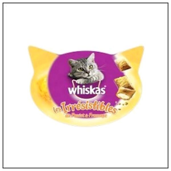 WHISKAS FRIANDISE POULET FROMAGE 60G TEMPTATIONS