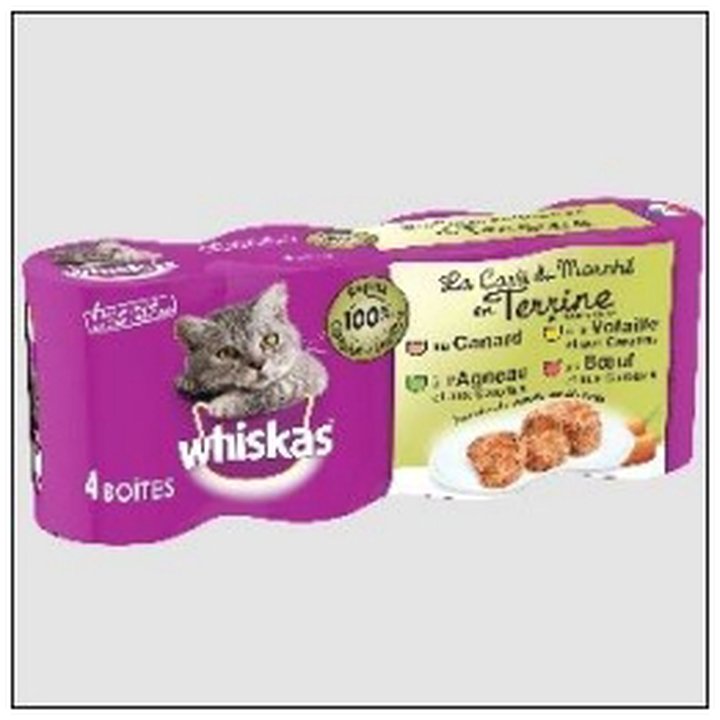 CAT-03334 L.4 1/2 WHISKAS ADULTES VEAU/AGNEAU LEGUMES - Image 1