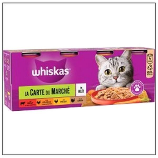WHISKAS GELEE 4 VARIETES 390G