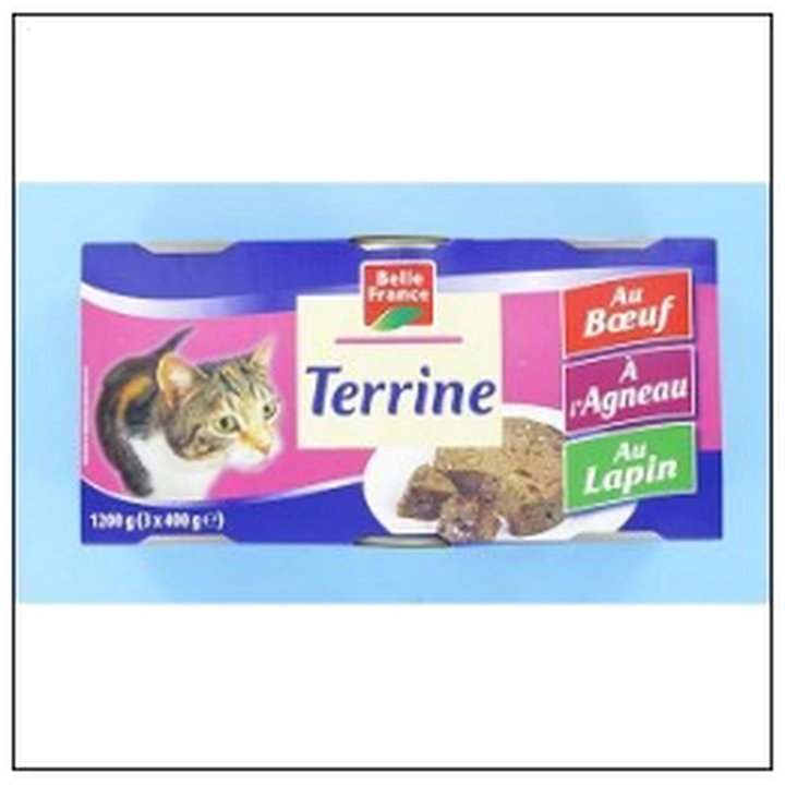CAT-03348 L.3 1/2 TERRINE BOEUF ET AGNEAU CHAT BELLE FRANCE - Image 1