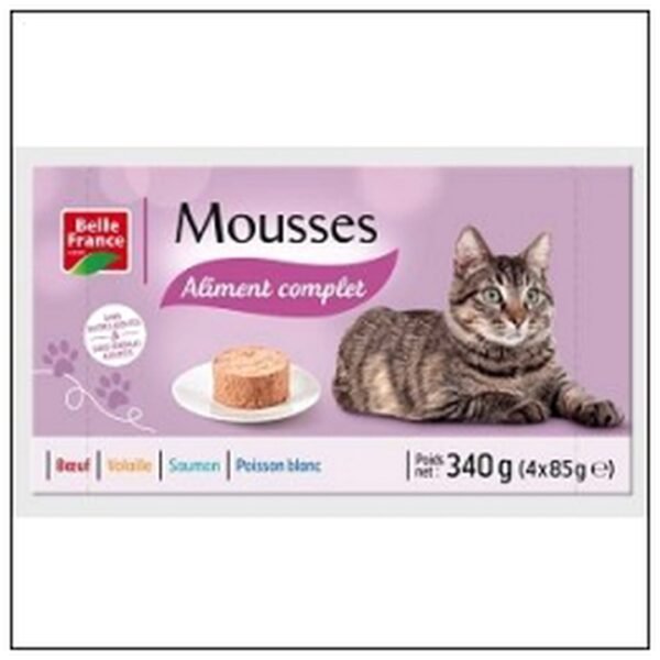 4 ETUIS 85G MIX TERRINE & MOUSSE CHAT B.FRANCE