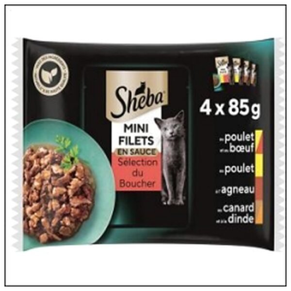 L4 SACH.FRAICHEUR EN SAUC E 4 VARIETES 85G SHEBA