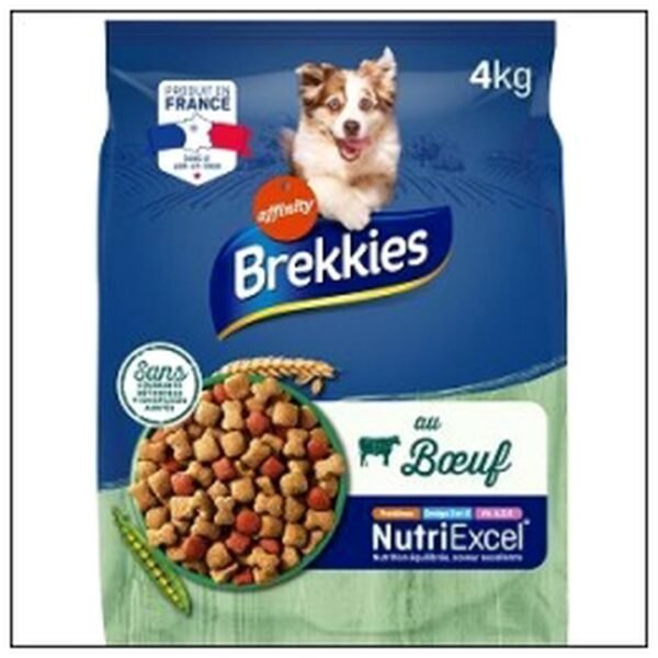 CROQUETTES CHIEN ADULTE B OEUF 4KG BREKKIES