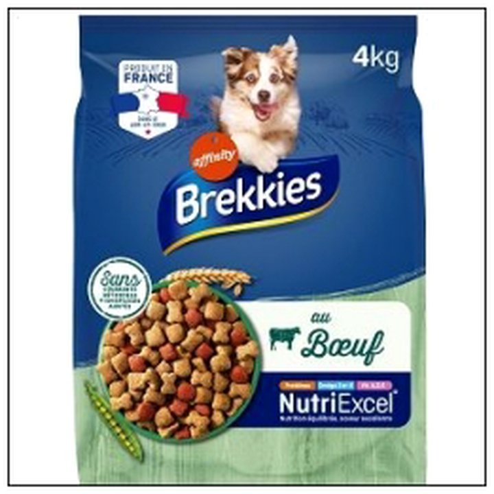 CAT-03369 CROQUETTES CHIEN ADULTE B OEUF 4KG BREKKIES - Image 1
