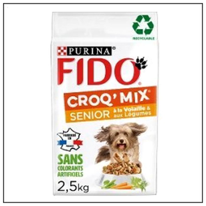 CAT-03371 FIDO CROQ.MIX SENIOR 2KG5 CHIEN VOLAILLE - Image 1