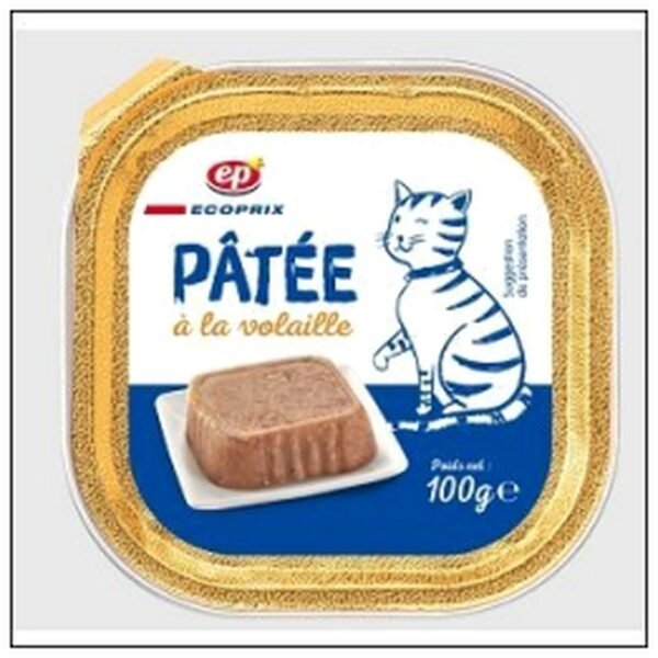BARQ.PATEE A LA VOLAILLE CHAT 100G ECOPRIX