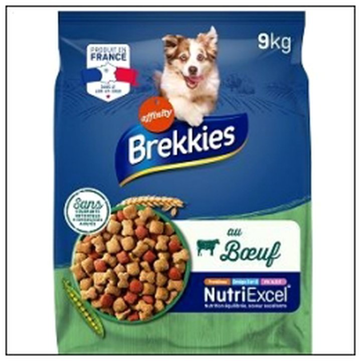 CAT-03379 CROQUETTES CHIEN ADULTE B OEUF 9KG BREKKIES - Image 1
