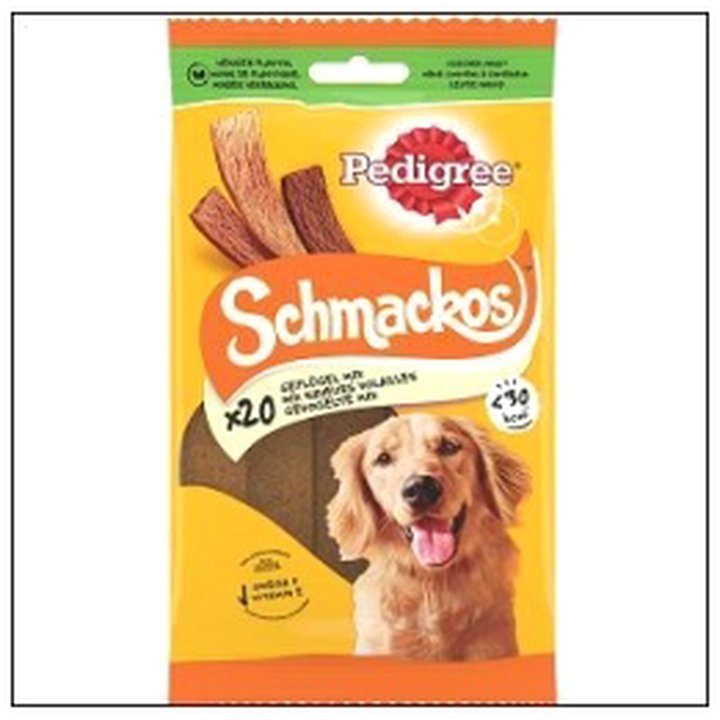 CAT-03397 SCHMACKOS POULET 20PIECES 144G PEDIGREE - Image 1