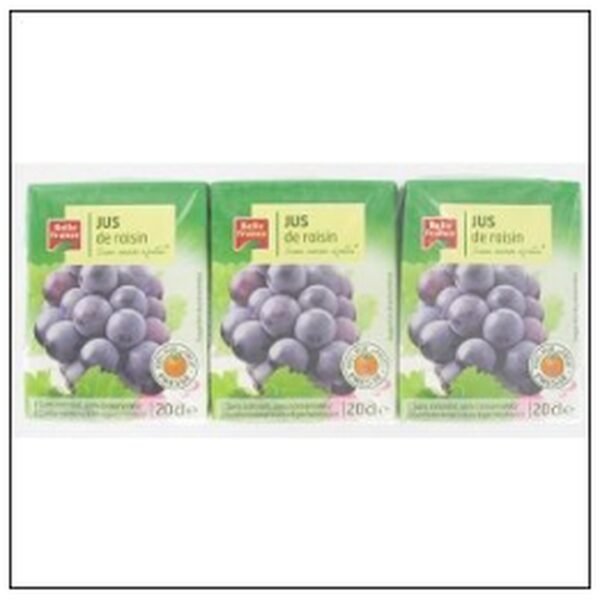BRIQUETTES 100%JUS RAISIN 6X20CL BELLE FRANCE