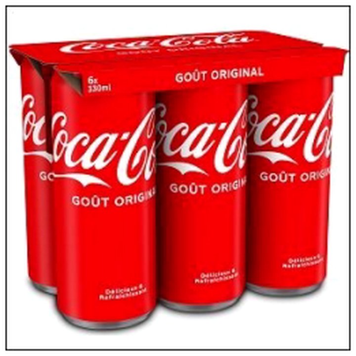 CAT-03540 LOT 6 BOITES COCA COLA REGULAR 33CL - Image 1