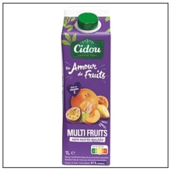 JUS MULTIFRUITS UN AMOUR DE FRUITS 1L CIDOU