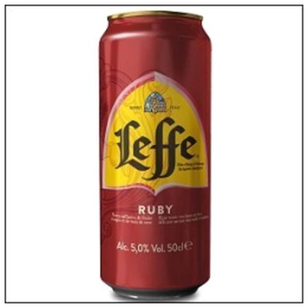BOITE 50CL LEFFE RUBY 5°