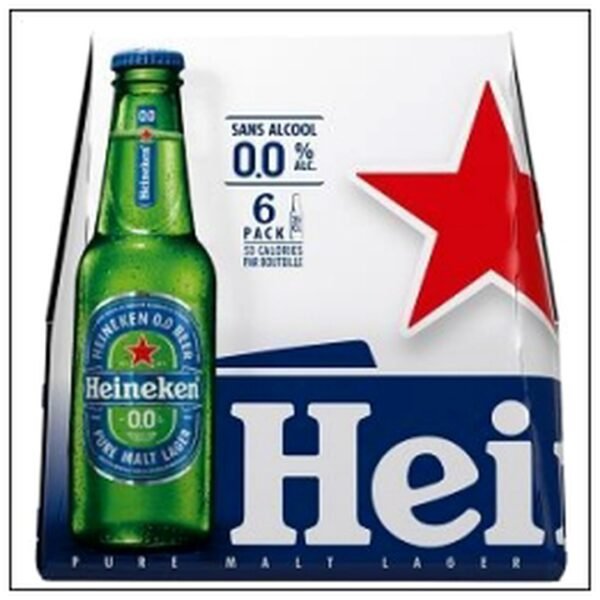 PACK 6X25CL HEINEKEN 0°