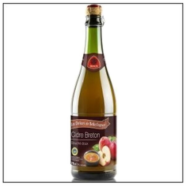 CIDRE BRETON DOUX IGP 2° 75CL DELICE BELLE FRANCE