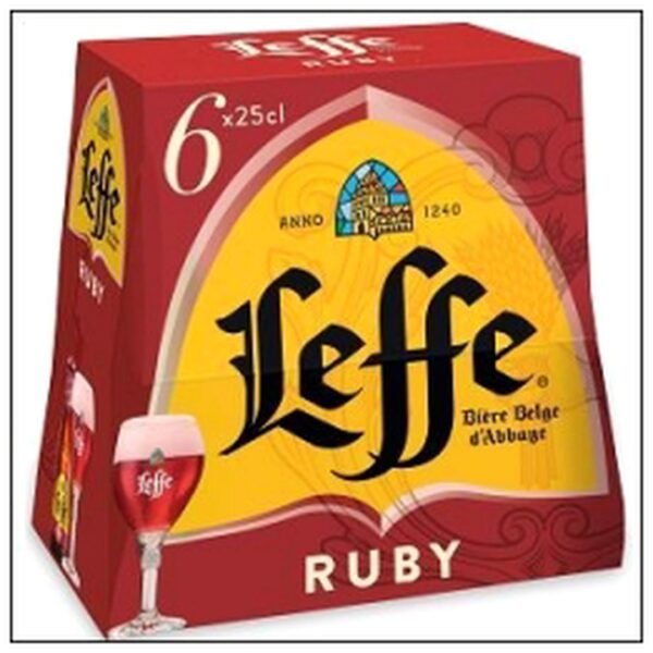 PACK 6X25CL LEFFE RUBY BIERRE D'ABBAYE 5°
