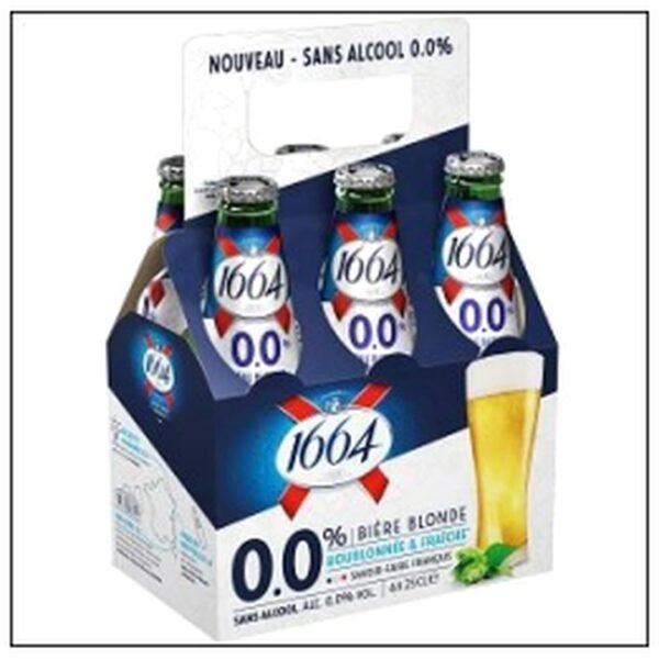 KRONENBOURG SANS ALCOOL 1664 BLONDE 6X25CL
