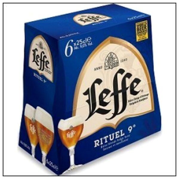 PACK 6X25CL LEFFE RITUEL BIERE D'ABBAYE 9°