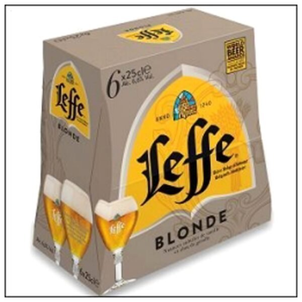 CL.6X25CL LEFFE BLONDE 6° 6 BIERE D'ABBAYE