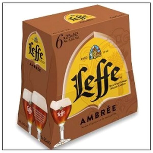 PACK 6X25CL LEFFE AMBREE 6°6