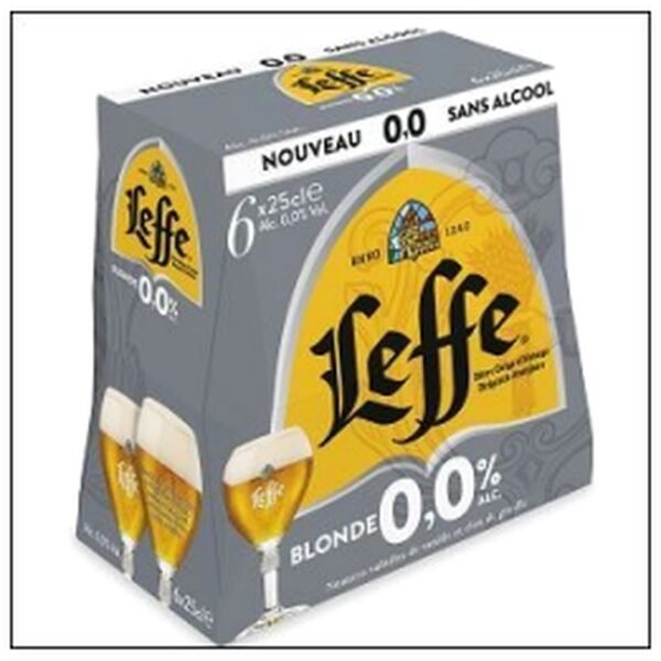 CL.6X25CL LEFFE BLONDE SA NS ALCOOL BIERE D'ABBAYE
