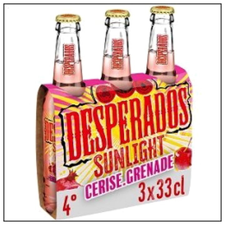 CAT-03980 PAK 3X33CL DESPERADOS SUN LIGHT CERISE GRENADE 4° - Image 1