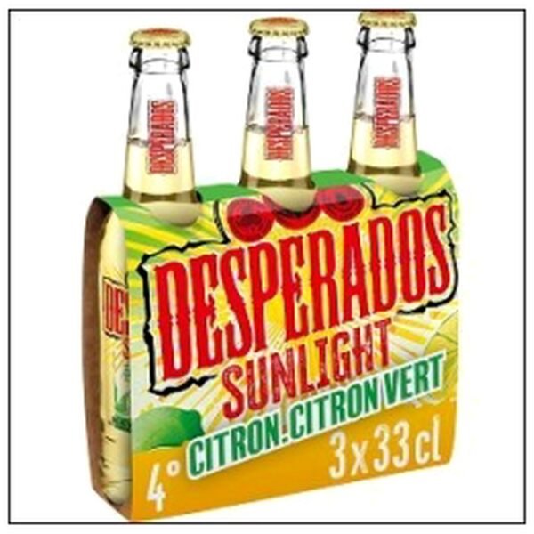 PAK 3X33CL DESPERADOS SUN LIGHT CITRON CIT.VERT 4°