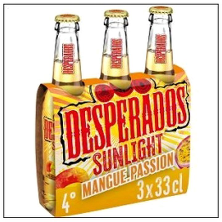 CAT-03987 PAK 3X33CL DESPERADOS SUN LIGHT MANGUE PASSION 4° - Image 1