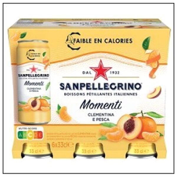 SANPELLEGRINO MOMENTI CLE MENTINE PECHE 6X33CL