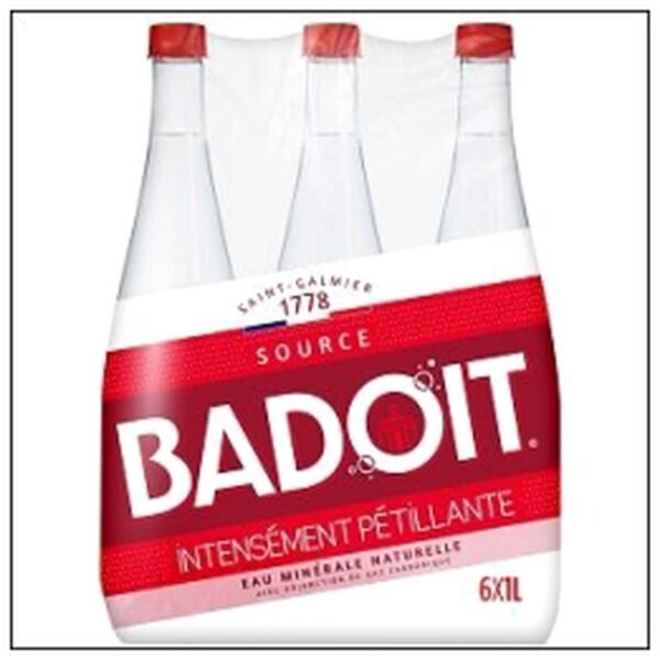 PACK 6X1L BADOIT ROUGE 1/2PALETTE