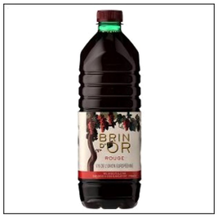 CAT-04085 LITRE VIN TABLE ROUGE 11° VCE BRIN D'OR(PET) - Image 1