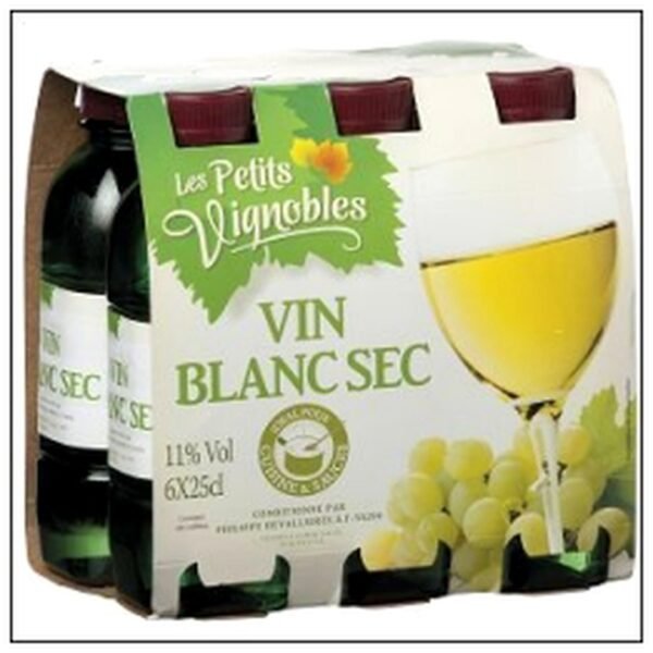 VIN TABLE BLANC SEC 11° PETITS VIGNOBLES 6X25CL