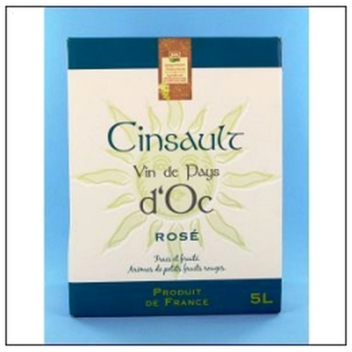 CAT-04105 BIB 5 LIT CINSAULT ROSE VIN CEPAGE BELLE FRANCE - Image 1