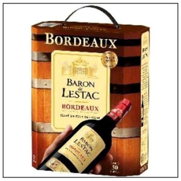 BIB.3LIT BORDEAUX ROUGE BARON DE LESTAC