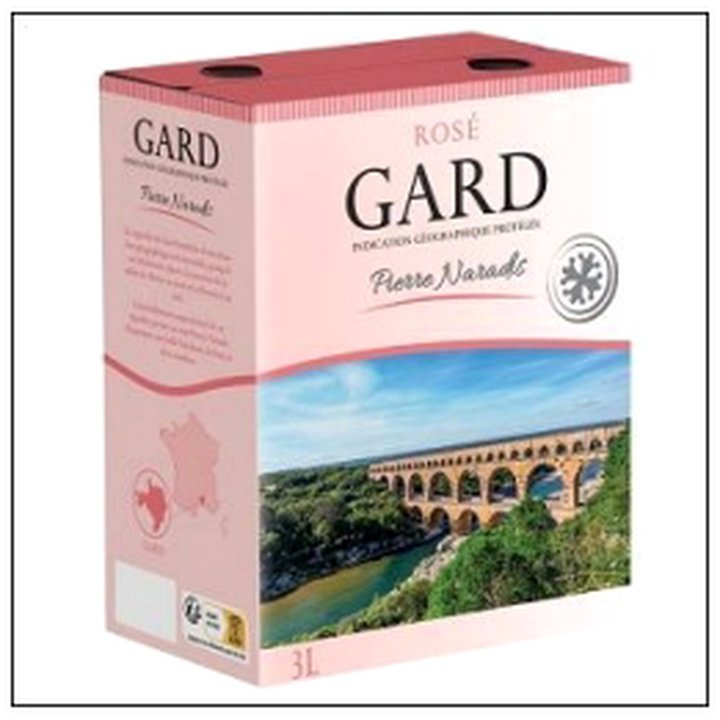 CAT-04116 BIB.3 LITRES VIN IGP PAYS DU GARD ROSE - Image 1