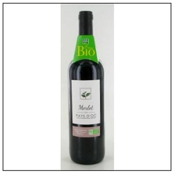 CAT-04395 MERLOT ROUGE BIO IGP OC 75CL BELLE FRANCE - Image 1